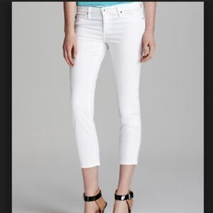 AG Adriano Goldschmied The Stilt Roll-Up Women's White Jeans 31R